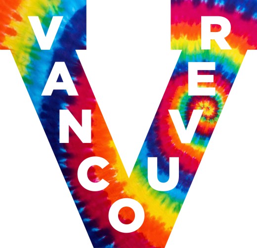 Vancouver Canucks rainbow spiral tie-dye logo vinyl decal